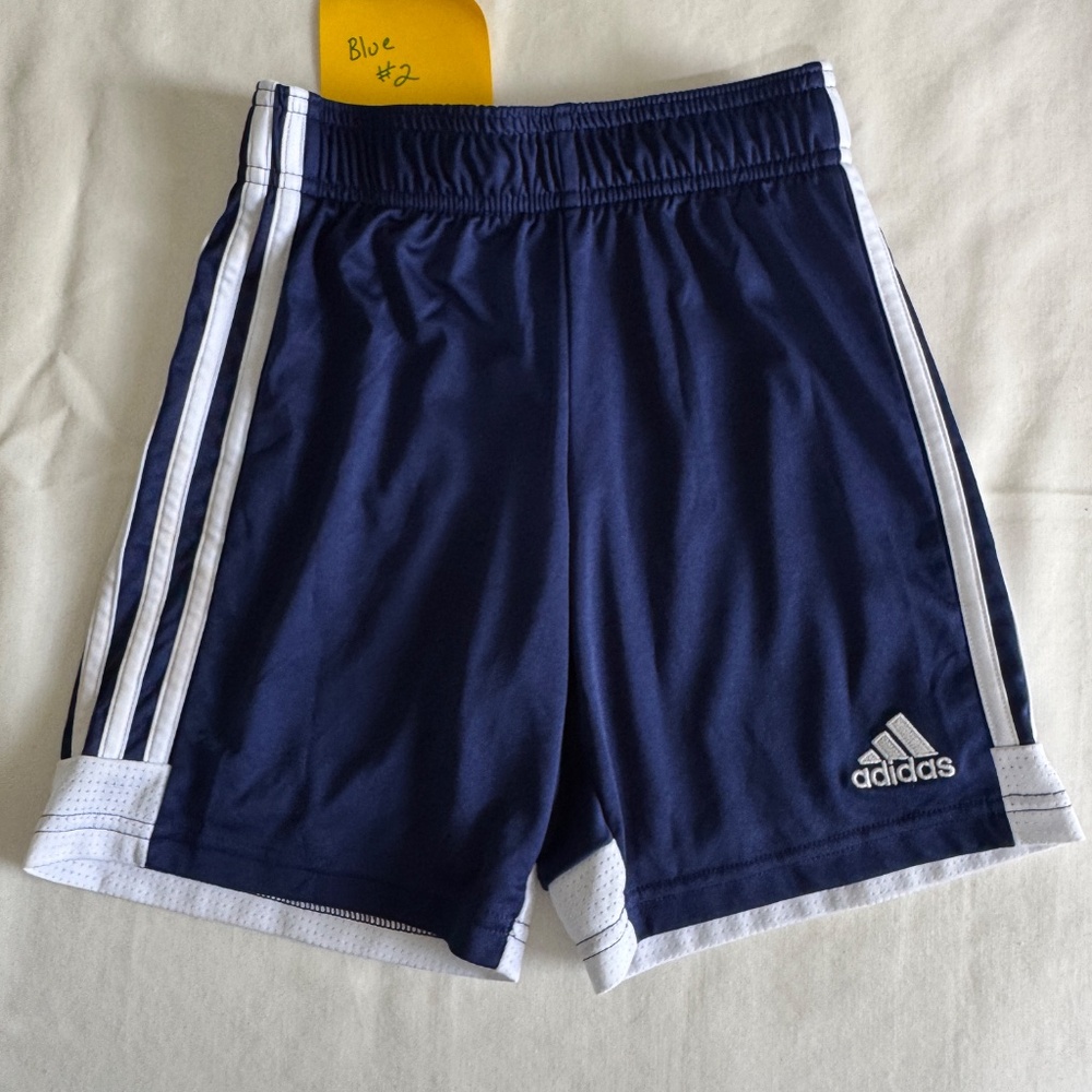 Navy Blue Boys Adidas ClimaLite Soccer Shorts Size Small